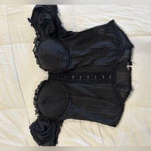 Lip Service - vintage  black corset top